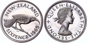 New Zealand 6 Pence 1965

Prooflike. Rare.