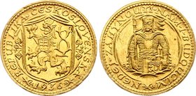 Czechoslovakia 1 Dukat 1936

KM# 8; Gold (.986) 3.49 g, UNC; Dukát 1936, Raženo 15 556 ks. Kremnica.