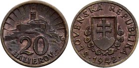 Slovakia 20 Halierov 1942 RR

KM# 4; UNC with Nice Toning