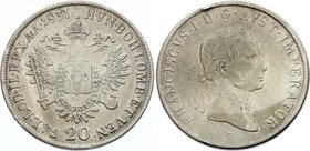 Austria 20 Kreuzer 1831 V - Venice

KM# 2147; Silver; Franz II
