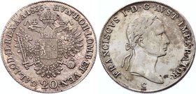 Austria 20 Kreuzer 1835 C - Prague

KM# 2147; Silver; Franz II
