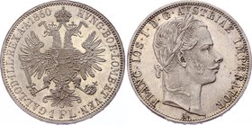 Austria Florin 1860 A

KM# 2219; Silver; Franz Joseph I