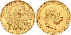 Austria 20 Corona 1902

KM# 2806; Franz Joseph I. Mintage 440.751. Gold (.900) 6.78g. UNC.