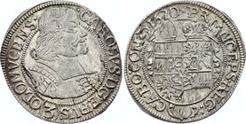 Bohemia Olomouc 3 Kreuzer 1670

KM# 227; Silver; Karl II von Liechtenstein-Kastelkorn; Top Condition Coin!