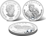 Canada 20 Dollars 2018

Silver (.999) 31.39g 38mm; Proof; The Royal Wedding of Prince Harry and Ms Meghan Markle; Mintage 15,000; Reverse: Engraved ...
