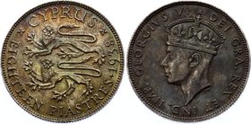 Cyprus 18 Piastres 1938

KM# 26; Silver; George VI; UNC- Astonishing Patina