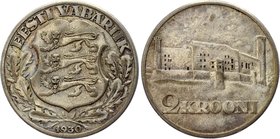 Estonia 2 Krooni 1930

KM# 2; Silver; Toompea Fortress at Tallinn; XF