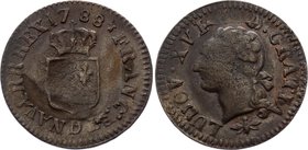 France 1 Liard 1788 D

KM# 585.5 (Lyon); Louis XVI