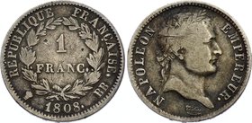 France 1 Franc 1808 BB

KM# 682.3; Silver; Napoleon I