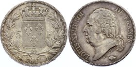 France 5 Francs 1817 B

KM# 711; Silver; Louis XVIII (bare head); XF