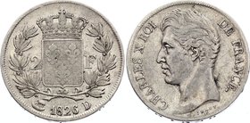 France 2 Francs 1826 D

KM# 725; Silver; Charles X