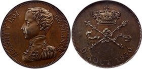 France 5 Francs 1830 Pattern NGC MS64BN

KM# X32; Copper
