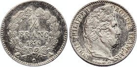France 1/4 Franc 1836 A

KM# 740; Silver; Louis-Philippe