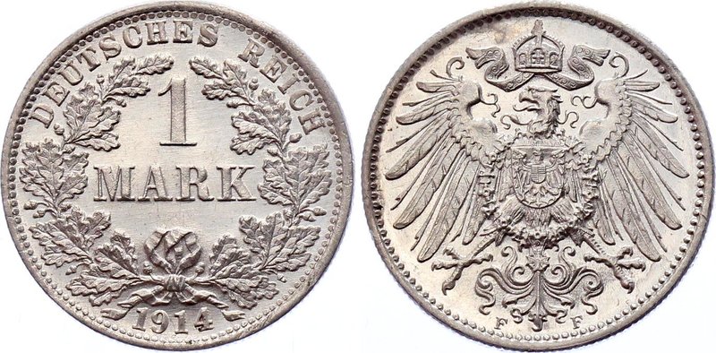 Germany - Empire 1 Mark 1914

KM# 14; Silver; Wilhelm II