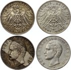 Germany - Empire Bavaria Lot of 2 Coins

3 Mark 1910 & 1913 D