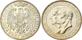 Germany - Empire Prussia 3 Mark 1911 A

KM# 531; Silver; 100th Anniversary of Breslau University; UNC