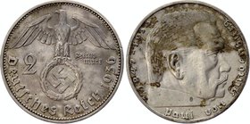Germany - Third Reich 2 Reichsmark 1936 E

KM# 93; Silver; Paul von Hindenburg; XF
