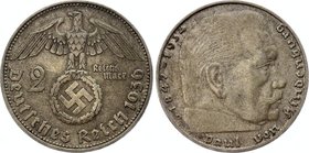 Germany - Third Reich 2 Reichsmark 1936 D

KM# 93; Silver; Paul von Hindenburg; XF