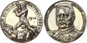 Germany - Weimar Republic Medal "General Hindenburg - For the Liberation of East Prussia" 1870 - 1918

Silver 17.21g 33mm; Zur Befreiung Ostpreussen...