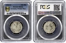 Germany - Weimar Republic 1 Reichsmark 1925 F PCGS MS66

KM# 44; Silver
