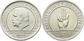 Germany - Weimar Republic 5 Reichsmark 1929 A

KM# 64; Silver; 10th Anniversary of the Weimar Constitution; AUNC