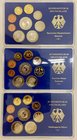 Germany Lot of 3 Proof Sets 1978

1 2 5 10 50 Pfennig 1 (x2) 2 5 Mark 1978 D, J, G; Proof; Comes in Original Boxes