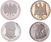 Germany Lot of 2 Coins

5 Mark 1977 J & 1980 D; With Silver Proof; Different Motives; Comes in Original Bank Package