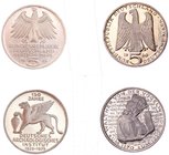 Germany Lot of 2 Coins

5 Mark 1979 J & 1980 D; With Silver Proof; Different Motives; Comes in Original Bank Package
