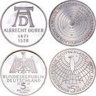 Germany Lot of 2 Coins

5 Mark 1971 D & 1973 J; With Silver Proof; Different Motives