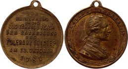 Germany Medal "Edict of Tolerance" 1781

10.58g 30mm; Franz Joseph II