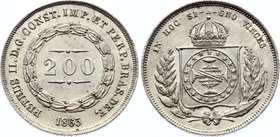 Brazil 200 Reis 1863

KM# 469; Silver; Pedro II