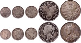 Canada Lot of 5 Coins 1870 -1912

Lot of 5 rare coins in F-VF grades. Newfoundland 50 cents 1881 & 50 cents 1912. 10 Cents 1870, 1880, 5 Cents 1887....