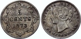 Canada Newfoundland 5 Cents 1873

KM# 2; Silver; Victoria