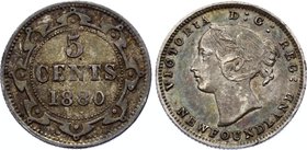 Canada Newfoundland 5 Cents 1880

KM# 2; Silver; Victoria