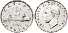Canada 1 Dollar 1950 "SWL"

KM# 46; SWL (Short Water Line); Silver; George VI