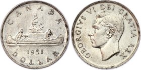 Canada 1 Dollar 1951

KM# 46; Silver; George VI; XF