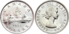 Canada 1 Dollar 1953

KM# 54; With Shoulder Fold, Flatted Rim; Silver; Elizabeth II; UNC