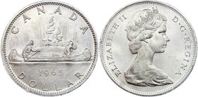 Canada 1 Dollar 1965

KM# 64.1; Type A1; Silver; Elizabeth II; UNC