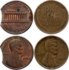 United States Lot of 2 Error Coins

1 Cent 1941-1981; Laminate & Clipped Planchet Errors