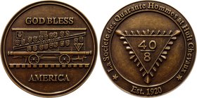 United States Medal "La Societe Quarante Hommes at Huit Chevaux"

35.27g 44mm; "God Bless America"; With Original Booklet
