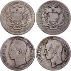 Venezuela Venezolano 1876 & 5 Bolivares 1902

Venezolano - very rare coin with price for Fine in Krause = 200$.