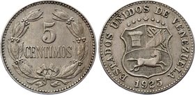 Venezuela 5 Centimos 1925 Rare

Y# 27; XF