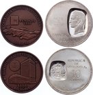 Venezuela Lot of 2 Coins

10 Bolivares 1973 (Y# 45; Silver; Centennial of Simon Bolivar in Coins; UNC) & Venezuela 3000 Bolivares 1999 Rare! (Schön#...