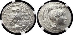Ancient World Attica Athens AR Tetradrachm 200 - 100 BC NGC AU

Silver