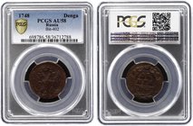 Russia Denga 1748 PCGS AU 58

Bit# 402