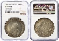 Russia 1 Rouble 1753 ММД-IП NGC XF

Bit# 128; NGC XF Details Scratches