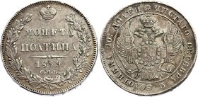 Russia Poltina 1839 СПБ НГ

Bit# 243; Silver, XF; Narrow crown