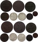 Russia Russia Alexander II Coins Lot 1858-1879

Copper & Silver, all different dates and denominations. Mostly VF.