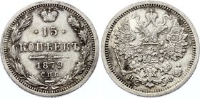 Russia 15 Kopeks 1879 СПБ-НФ

Bit# 248; Silver, XF-AUNC. Rare coin in practice.