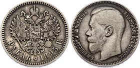 Russia 1 Rouble 1895 АГ

Bit# 38; Silver, VF-XF. Rare coin in any grade.